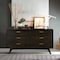 Armen Living Baly Acacia Mid-Century 6 Drawer Dresser LCLFDRBR - alternate 6
